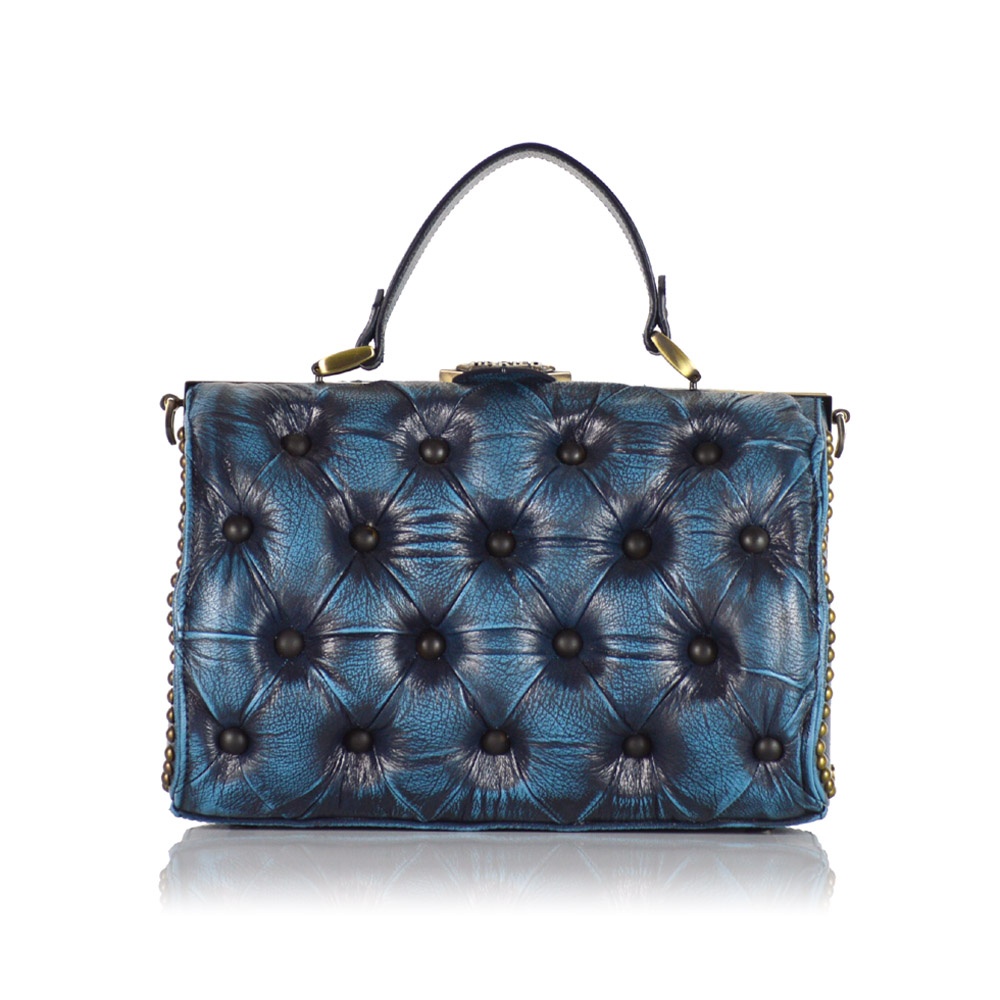 KALIDI Borsa A Tracolla Donna In Ecopelle Vintage - 33x11x25 Cm, Con Zip, Per Scuola E Ufficio